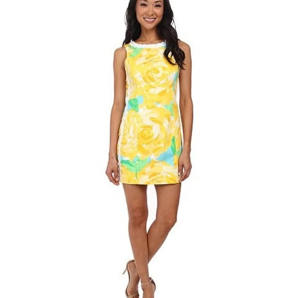 First Impressions Lilly Pulitzer Mila shift in yellow size 8